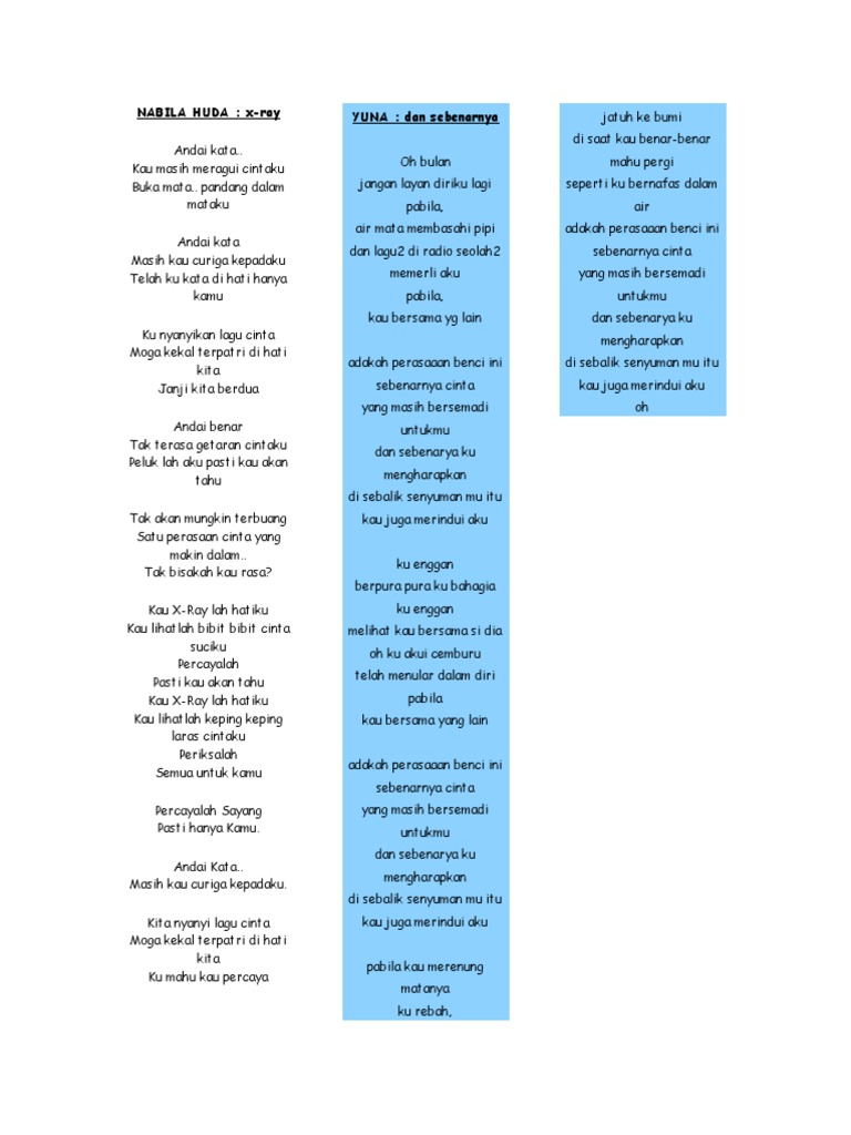 Lirik S Doc Lagu Rekreasi