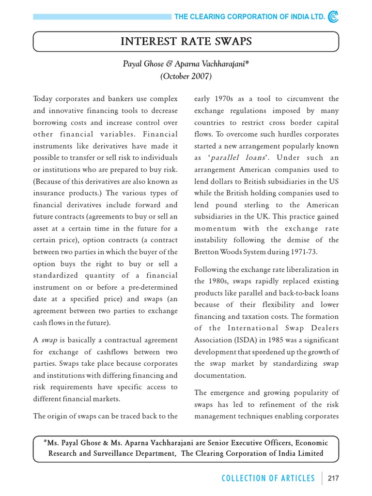 Interest Rate Swaps | PDF | Swap (Finance) | Derivative (Finance)