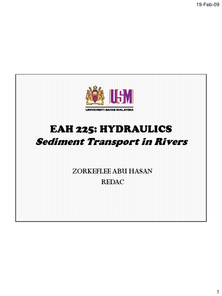 Sediment Transport in Rivers | PDF | Sediment | River
