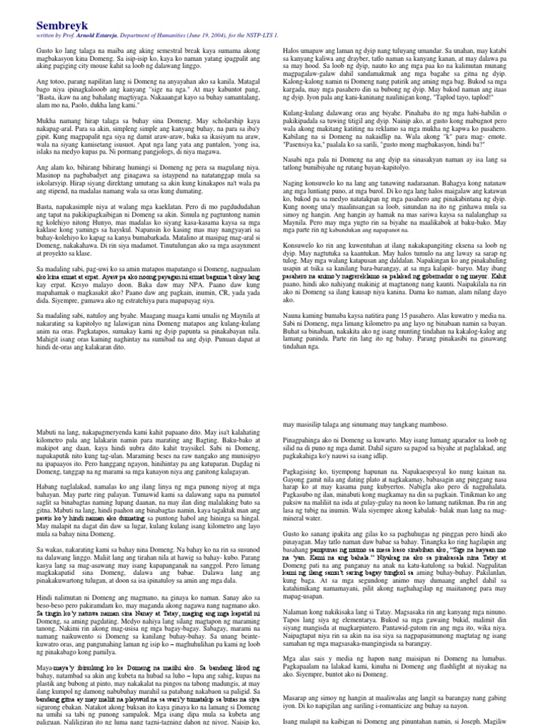 Sembreak | PDF