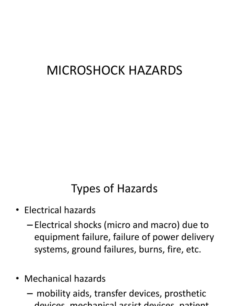Microshock Hazards | PDF | Electric Current | Insulator (Electricity)