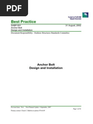 Anchor Bolts Design