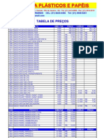 Tabela de Preço Cláudia Plásticos e Papéis 07-2009