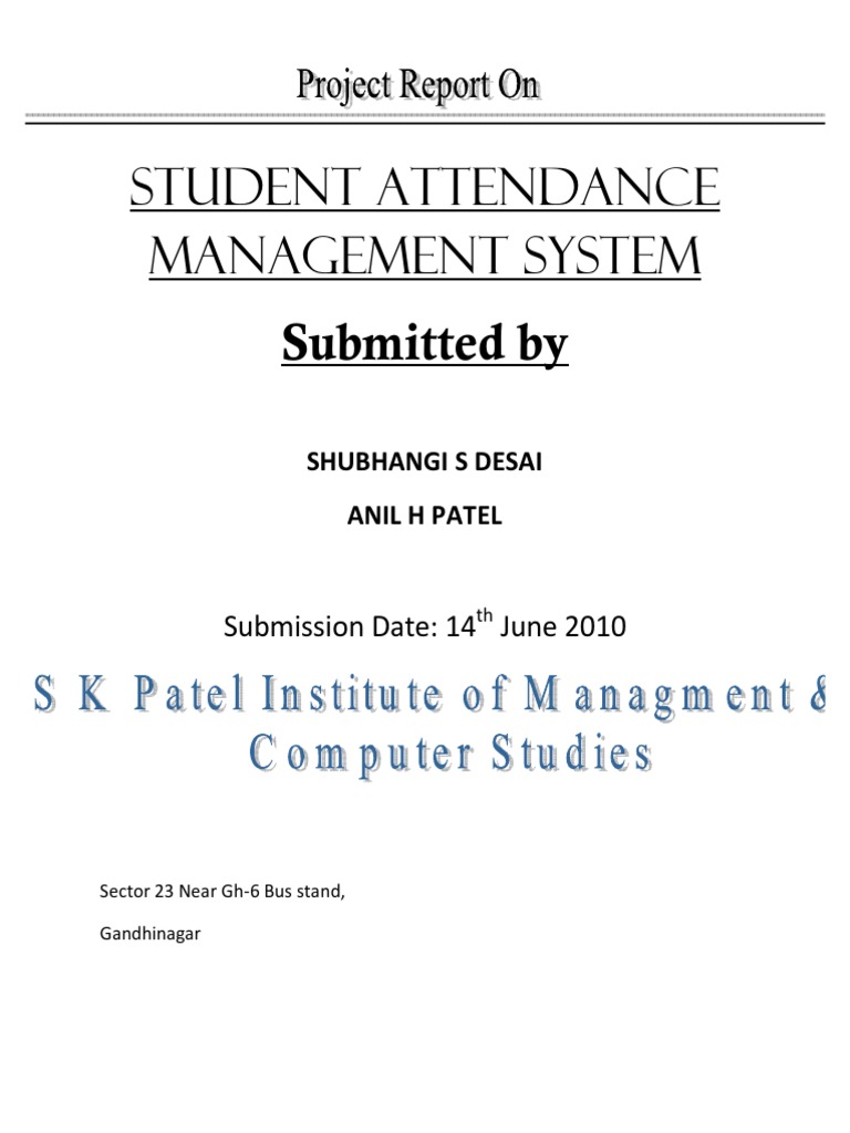 Student Attendance Management System | PDF | Databases | Scientific ...
