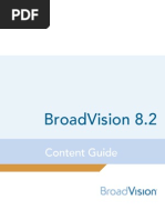 BroadVision 8.2 Content Guide