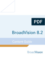 BroadVision 8.2 Content Guide