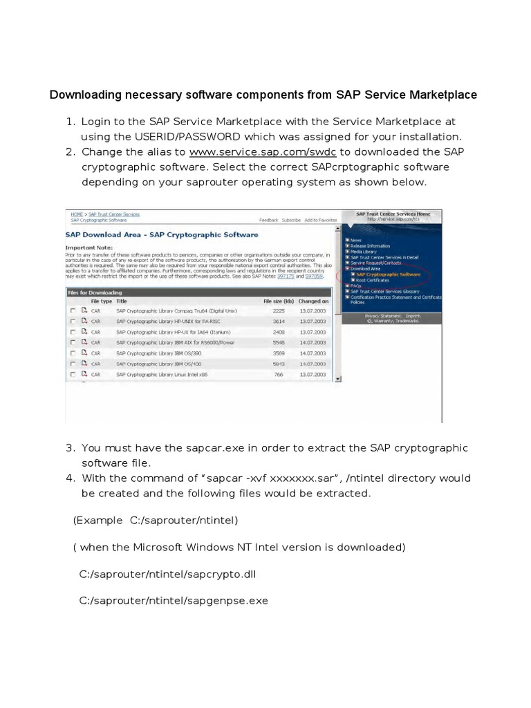 Saprouter download path