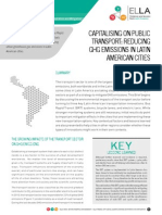 BRIEF: Capitalising On Public Transport: Reducing GHG Emissions in Latin American Cities