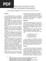 TECNOLOGIA NA EDUCAÇÃO OPORTUNIDADES E DESAFIOS