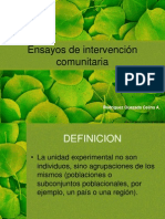 Ensayos de Intervencion Comunitaria