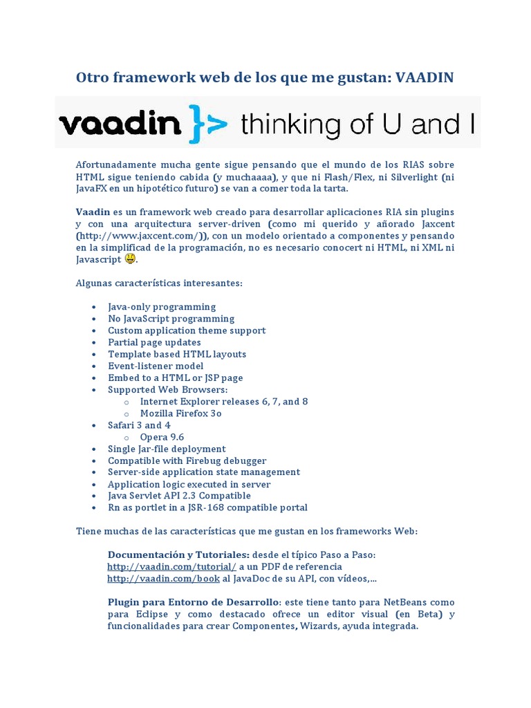 VAADIN | PDF | Marco de software | Script Java