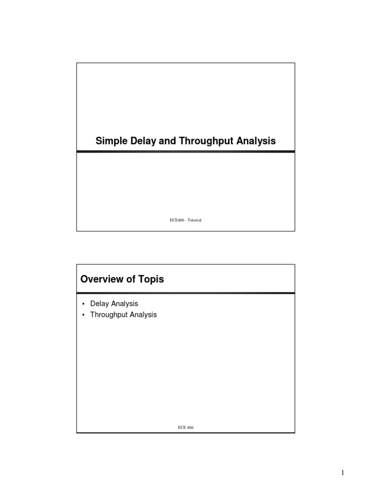 Simple Delay and Throughput Analysis | PDF | Computers
