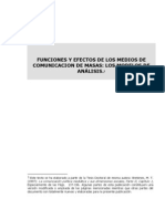 FUNCIONES Y EFECTOS DE LOS MEDIOS DE COMUNICACIÓN DE MASAS.  Bretones