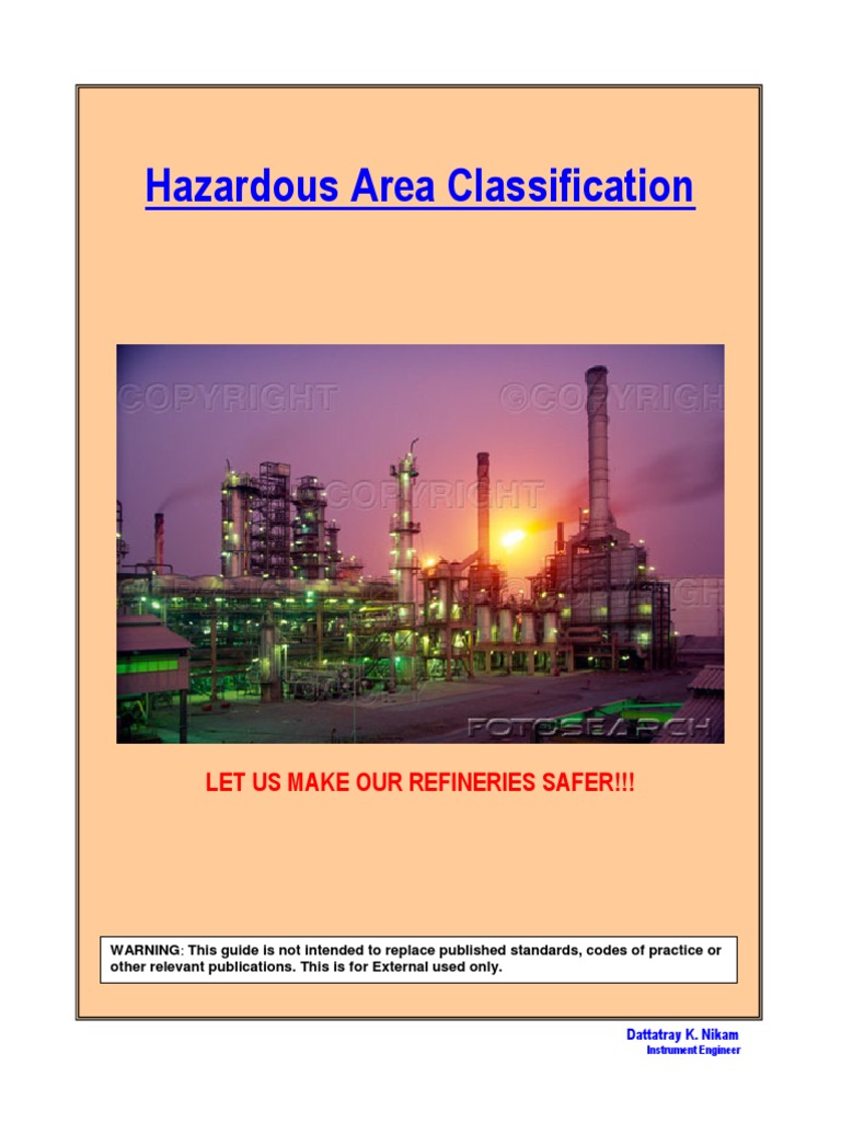 Hazardous Area Classification PDF Engineering Chemistry