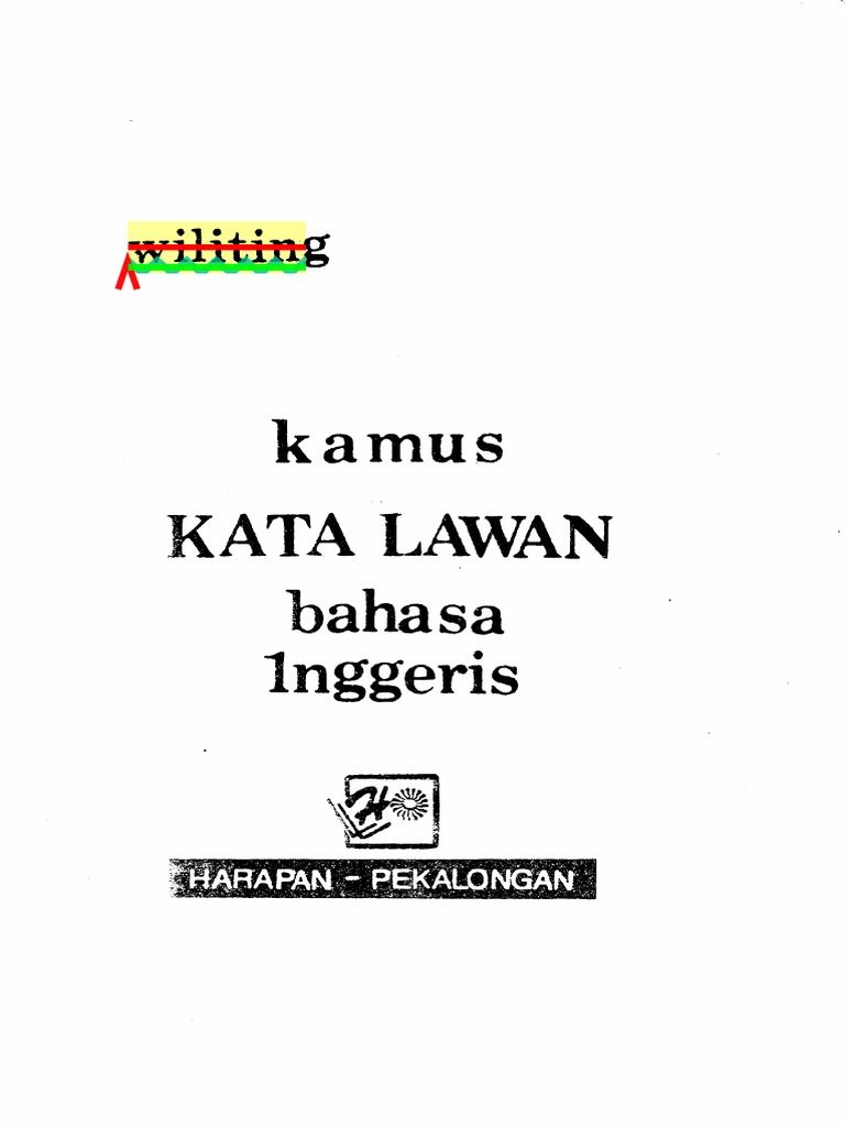 Bahasa Inggris Kamus Kata Lawan Pdf