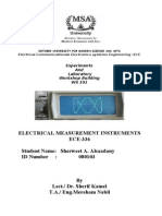 Electrical Measurement & Instruments