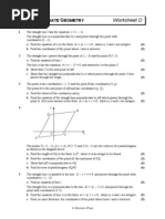 Topic 2 Worksheet D Exam Style Questions On Coordinate Geometry PDF