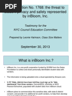 InBloom Presentation Updated 9.30.13