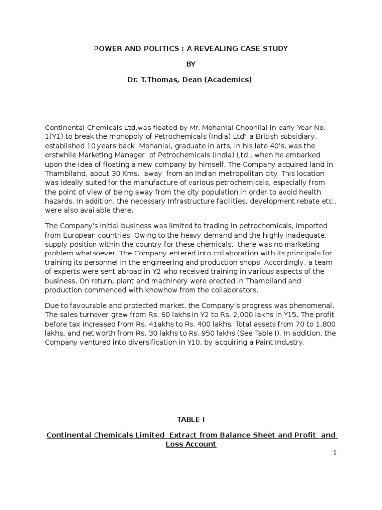 Organisational politics case study image