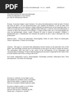 Uma quase história da ciência da informação