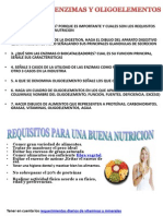 Nutrición, digestión y oligoelementos