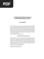 Considerações Sobre a Música e a Poesia nos Dialogos de Platão