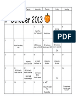 Oct Calendar