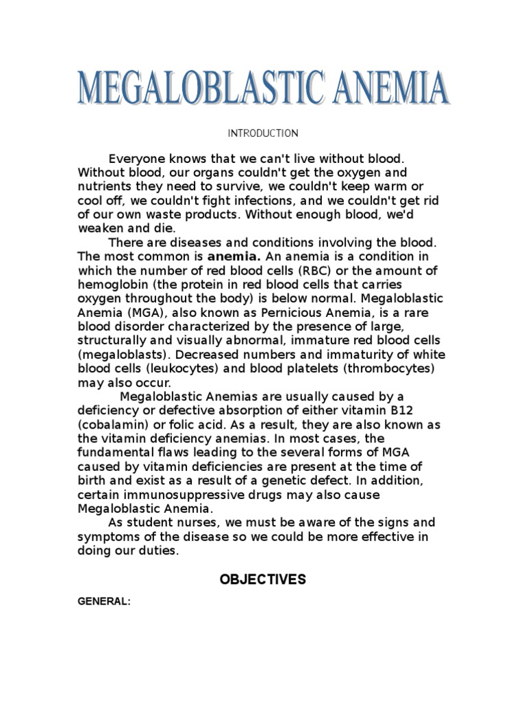 case study megaloblastic anemia