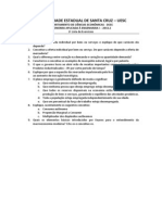 1 Lista de Exercícios - Economia Aplicada À Engenharia I