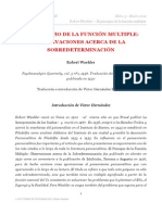 Robert Waelder - EL PRINCIPIO DE LA FUNCIÓN MULTIPLE