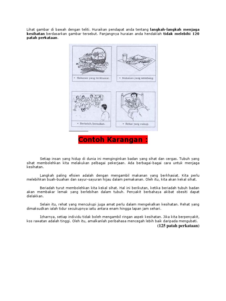 Karangan Langkah Menjaga Kesihatan
