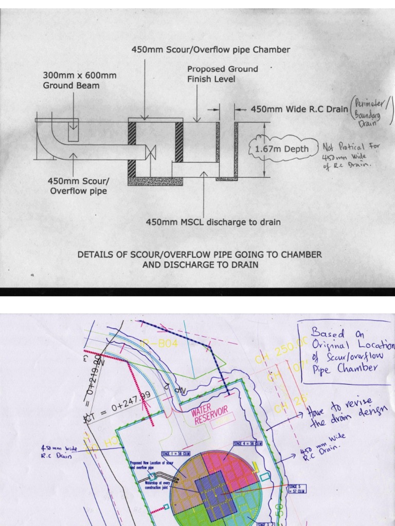 Scour and Overflow Pipe New Proposed Discharge Outlet | PDF | Foreign ...