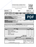 Plan de estudios de Inglés I