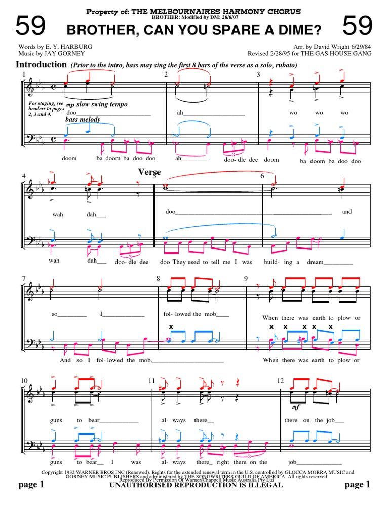 Brother, Can You Spare a Dime Song Structure Elements Of Music