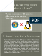 Quais as diferenças entre windows e linux