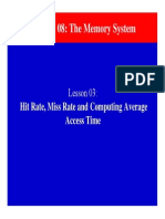 Chapter 08: The Memory System: Hit Rate, Miss Rate and Computing Average Access Time