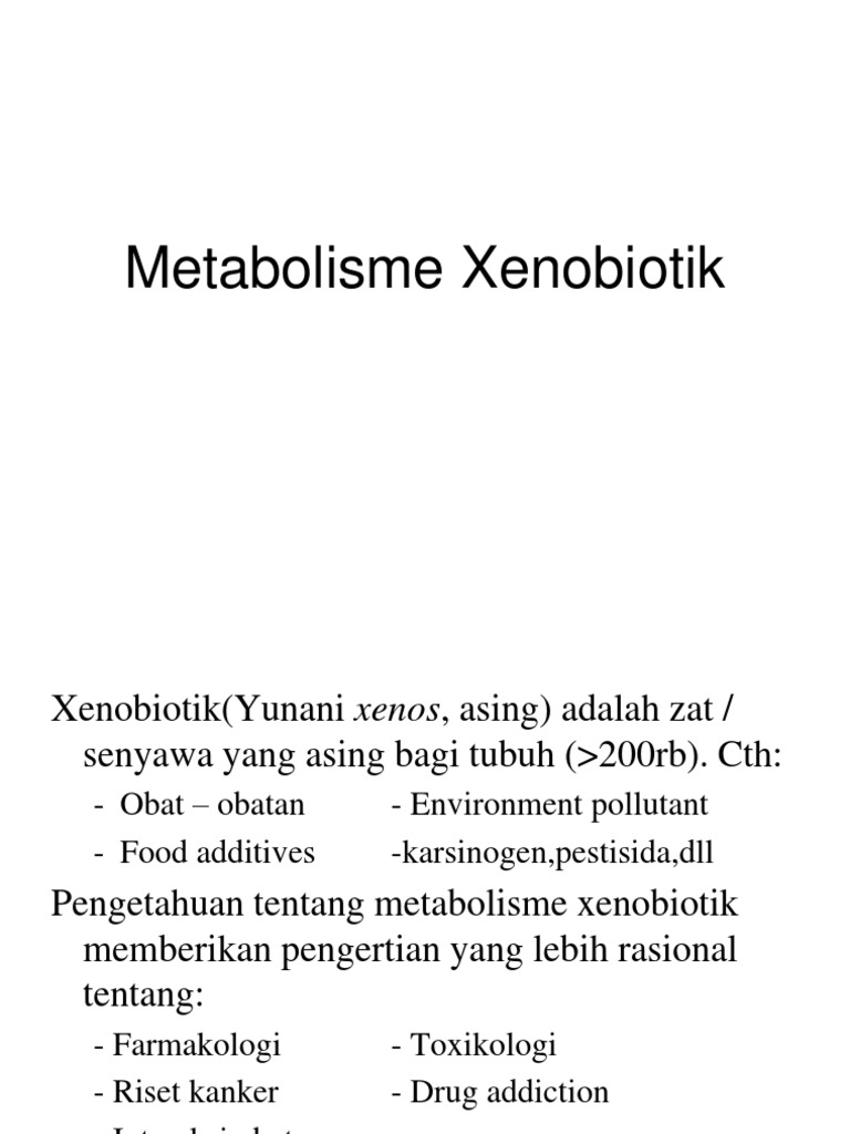 Metabolisme Xenobiotik
