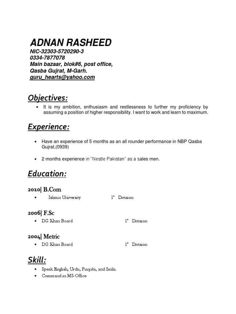 Adnan Rasheed | PDF | Career & Growth | Self-Improvement