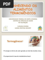 Alimentos termogenicos - Cláudia e Luana