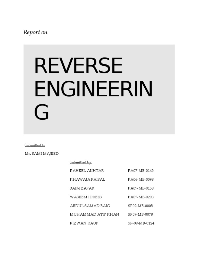 Reverse Engineering 1 | PDF | Prototype | Numerical Control