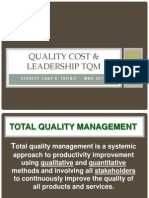 Quality Cost & Leadership TQM