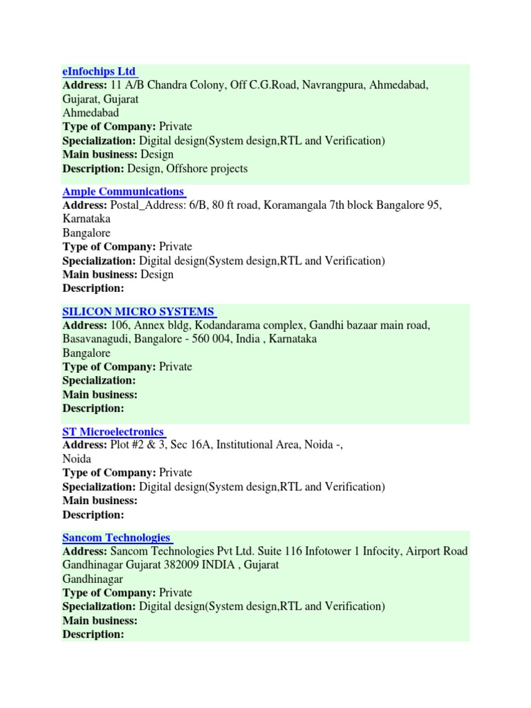 Vlsi Company in India | Download Free PDF | Electronic Design ...