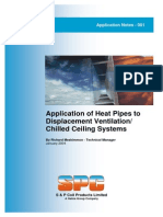 Application of Heat Pipes To Displacement Ventilation/ Chilled Ceiling Systems