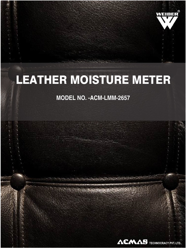 Leather Moisture Meter Measurement Calibration