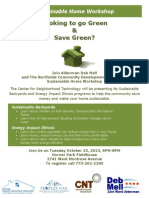 Looking To Go Green & Save Green?: Sustainable Home Workshop