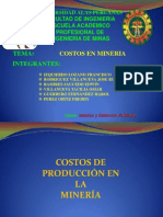 Gestion y Direccion de Minas Costos