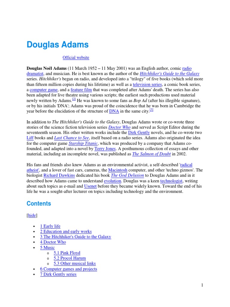 Douglas Adams | PDF | Leisure | Books, image size:768x1024