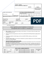 British Council Jan 2012 A-Level Exam Registration Blank PDF