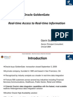 Oracle Goldengate: Real-Time Access To Real-Time Information