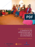 Mujers Artesanas: Caminos de Aprendizaje y Autonomía Económica. Sistematizacion de La Experiencia